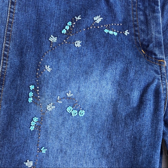 INC INTERNATIONAL CONCEPTS Beaded Boho Jeans, sz 8 - Picture 4 of 8
